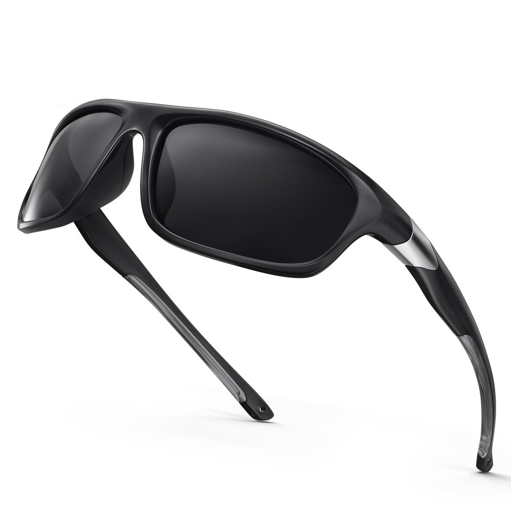 SKYFUEN Bifocal Polarized Sunglasses Men, Anti glare/UV TR90 Wrap Sports Sun Readers Reading Glasses Fishing Driving Outdoor Far/Near Tinted Bi-Focal Build-in Vintage Eyeglasses, 2.0