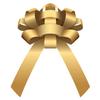 Premium Gold 30" L X 4 " W Giant Car Bow Magnetic Vinyl Bow, Pack 2 view 1