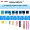 AM/PM 31 Day Monthly Pill Organizer Holder with Removable Medication Pods and Bonus Medical Alert Card - Blue for Morning & Grey for Evening (Clear & Blue) view 2