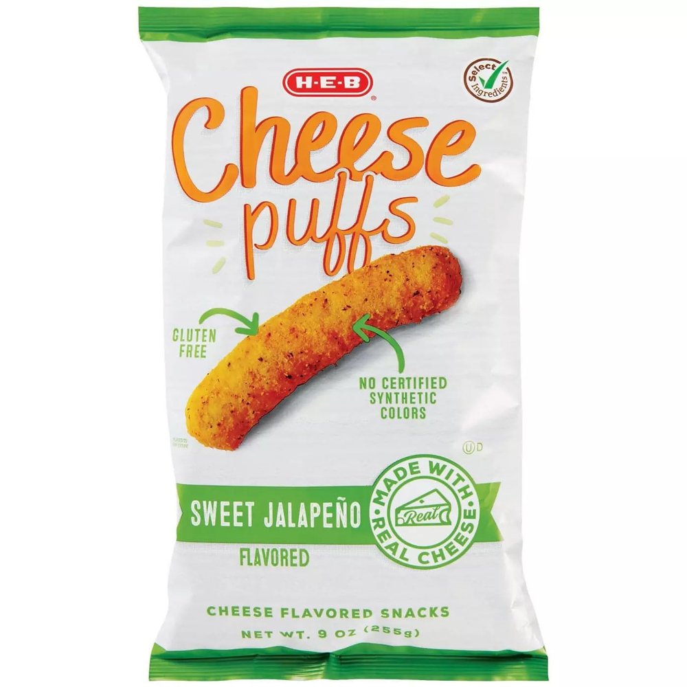 NineLife Basics HEB Cheese Puffs - Sweet Jalapeo 9 oz 2 Bags