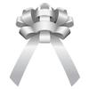 Premium Silver 30" L X 4 " W Giant Car Bow Magnetic Vinyl Bow, Pack 4 view 1
