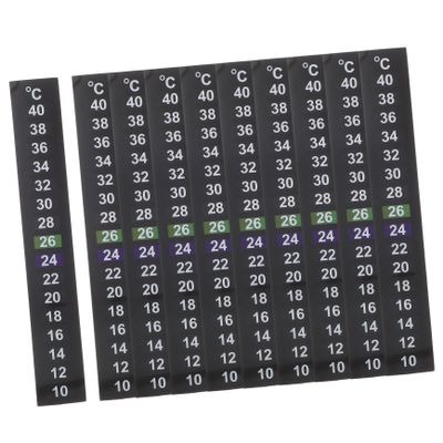 Kisangel 10pcs Aquarium Thermometer Sticker Accurate Temperature Monitoring Strip for Fish Tanks No Batteries Required Easy to Use Ranges from for Aquatic Environments