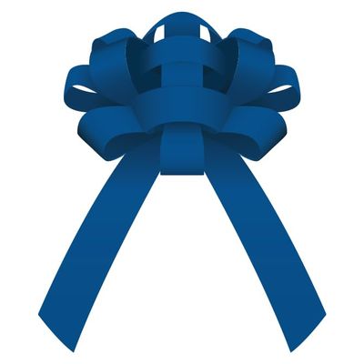 Premium Blue 30" L X 4 " W Giant Car Bow Magnetic Vinyl Bow, Pack 4
