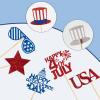 60Pcs Independence Day Cupcake Toppers,Glitter 4th of July Cupcake Picks National Flag Patriotic Cupcake Toppers for Independence Day Party Cake Decorations Supplies view 3