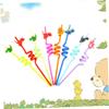 Hoement 8-Pack Small Dinosaur Drinking Straws Colorful Disposable Plastic Straws for Boys and Girls Birthday Party Supplies Curved Design for Fun and Effortless Sipping view 2