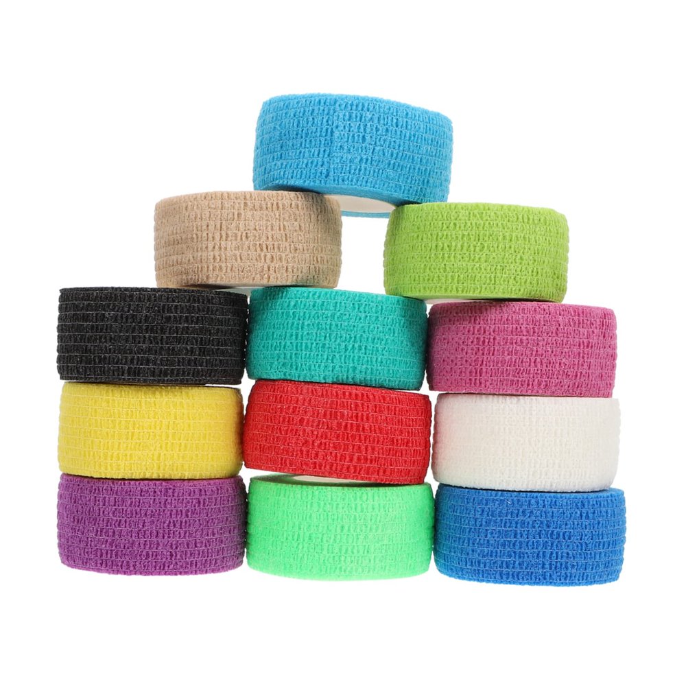 12pcs Non-Woven Finger for Pets and Sports Self-Adhesive Fabric Wraps for Comfortable Skin-Friendly Easy to Use Lightweight and Portable
