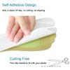 2 Pairs Pigskin Flip Flop Insoles Anti-Slip, Self Adhesive Cushion Insert for Thong Sandals Pain Relief, Arch Support Sandals Slippers Insoles Prevent Calluses, Black Gray, 5-7.5 view 3