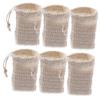 Mikinona 6pcs Exfoliating Soap Pouches Portable Mesh Soap Bags for Shower Travel and Household Use Skin-friendly Drawstring Design for Quick Drying and Gentle Exfoliation view 1