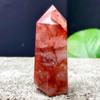 AtkitS Natural Natural Red Glue Flower Crystal Single tip Point Crystal Column Wand Healing (Size : 900-1000g) view 1