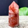 AtkitS Natural Natural Red Glue Flower Crystal Single tip Point Crystal Column Wand Healing (Size : 900-1000g) view 2