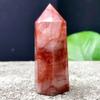 AtkitS Natural Natural Red Glue Flower Crystal Single tip Point Crystal Column Wand Healing (Size : 900-1000g) view 3
