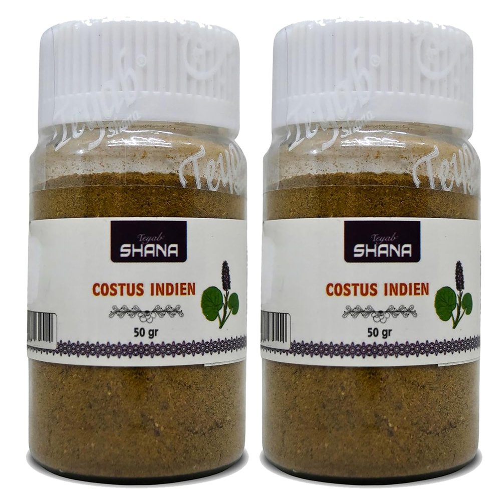 bonballoon Shana Costus Indien Premium Powder Ground Saussurea Natural Dry Dried Herbal Herb Herbs Tea No Additives No Preservatives Halal Kosher (2 Pack = 3.52 oz / 100 gm)     