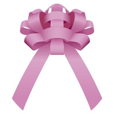 Premium Pink 30" L X 4 " W Giant Car Bow Magnetic Vinyl Bow, Pack 1