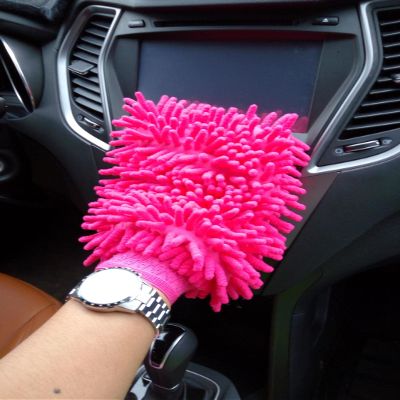 Home coral velvet car wiping gloves double-sided chenille housework dust removal car washing tools