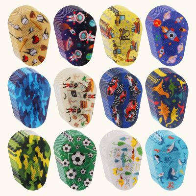 120 Pcs Adhesive Bandages for Kids - Latex Free, Cute Eye Patches for Amblyopia & Lazy Eye - Disposable, Light Blocking - 10 Styles (Active)