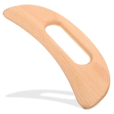 MAGICLULU Moon Shaped Gua Sha Tool Wooden Facial Roller for Muscle Scraper for Back Neck Massage