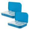 Beaupretty 2pcs Travel Pill Organizer with Multi-Grid Design Portable Pills Storage Case for Daily Medication Moisture Leak-Resistant Capsules Box Blue view 1