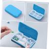 Beaupretty 2pcs Travel Pill Organizer with Multi-Grid Design Portable Pills Storage Case for Daily Medication Moisture Leak-Resistant Capsules Box Blue view 2