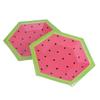 FOMIYES 10 Inches Watermelon Pattern Fruit Platter Tray 8pcs Paper Cake Dishes for Birthdays Parties Weddings Engagements Baby Showers Home Decorations view 1