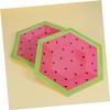 FOMIYES 10 Inches Watermelon Pattern Fruit Platter Tray 8pcs Paper Cake Dishes for Birthdays Parties Weddings Engagements Baby Showers Home Decorations view 3