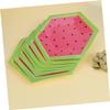 FOMIYES 10 Inches Watermelon Pattern Fruit Platter Tray 8pcs Paper Cake Dishes for Birthdays Parties Weddings Engagements Baby Showers Home Decorations view 4