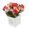 ABOOFAN 1pc Artificial Rose Bonsai Red Home Decor Faux Flowers Simulation Potted Rose Mini Fake Plant Greenery Decor Christmas Decorations Mini Pots Accessories Plastic Office Dining Table view 1