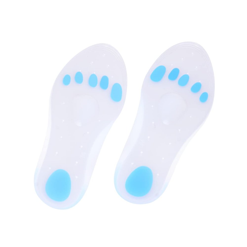 Beaupretty 1pair Comfortable Silicone Sports Insoles for Men and Women Shockproof Cushions for Foot Care Relieve Pressure and Enhance Stability During Athletic Activities