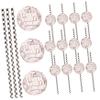 minkissy Disco Ball Straws Set of 12 Paper Straws for Drinks for Parties Cocktails and Decorations view 1
