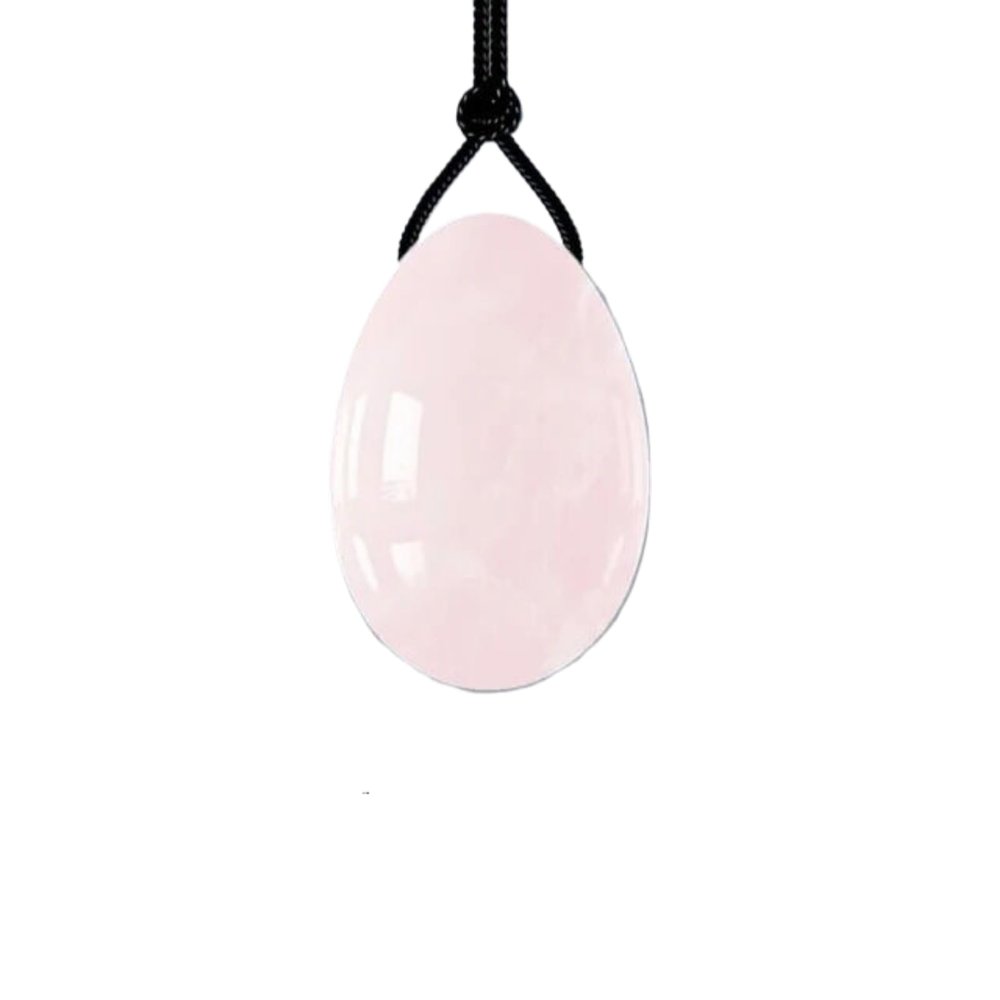 KAKAYE Natural Jade Yoni Egg Women Kegel Exerciser Stone Egg Tightening Ball Rose Quartz Kegel Eggs(No.4)