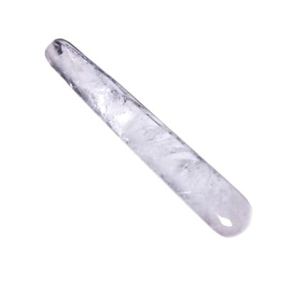 KAKAYE Natural Rose Quartz Jade Crystal Massage Wand Face Facial Beauty Thin Dredge The Meridian Acupoint Massager(1Pcs White Crystal)