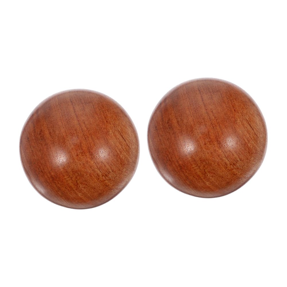 FOMIYES 2pcs Honghuali Fitness Balls Wood Handballs for Massage Therapy Balls and Home Decor
