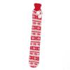 Hot Water Bottle with Knitted Cover,Hot Water Bag 72cm 2000ML Fast Heat Transfer Water Injection Hot Water Bottle for Waist (Red Snowflake) view 3