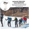 PACKOVE Snow Cleats for Trekking Poles Aluminum Alloy Cane Tip Winter Hiking Grip Crutch view 2