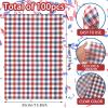 100 Sheets Patriotic Buffalo Plaid Tissue Paper Bulk, 20x14in Red Blue White Buffalo Plaids Wrapping Paper for 4th of July DIY Crafts Independence Day Memorial Day Party Decorations view 2
