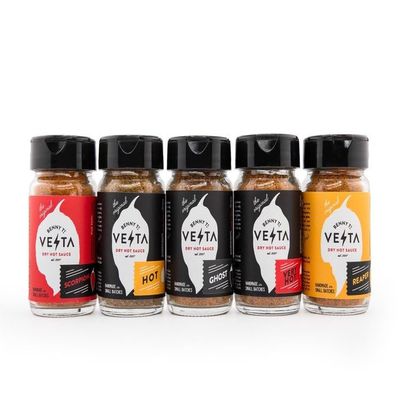 Benny T's Vesta - FULL GIFT SET - Dry Hot Sauce (Hot, Very Hot, Ghost, Reaper, Scorpion)