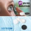 Dhoptical 8 Pack Black Contact Lens Cases,Outdoor Portable Mini Contact Lens Kit,Perfect for Travel & Everyday Use view 3