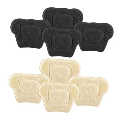 Beaupretty 4pairs Bear Modeling Heel Cushions Wear-Resistant and -Skid Heel Pads for Shoes Adhesive and Replaceable Cushions for Casual Footwear