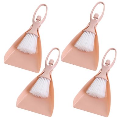 Beaupretty 4sets Mini Broom Dustpan Set Carpet Rake for Pet Hair Removal Cleaning Tools for Home Desktop Portable Cleaning Supplies
