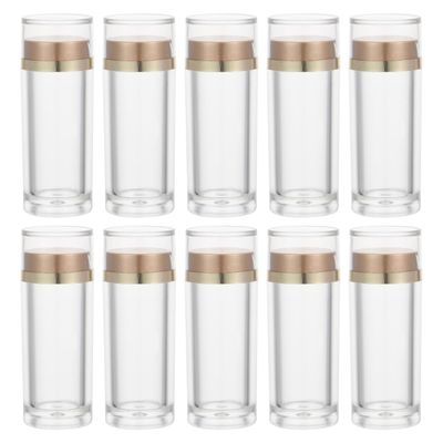 FOMIYES Acrylic Capsule Storage Bottles Set - 10 Clear Small Plastic Containers with Lids for Pills Food Travel & Kitchen Organization - Compact Airtight Design for Home Use