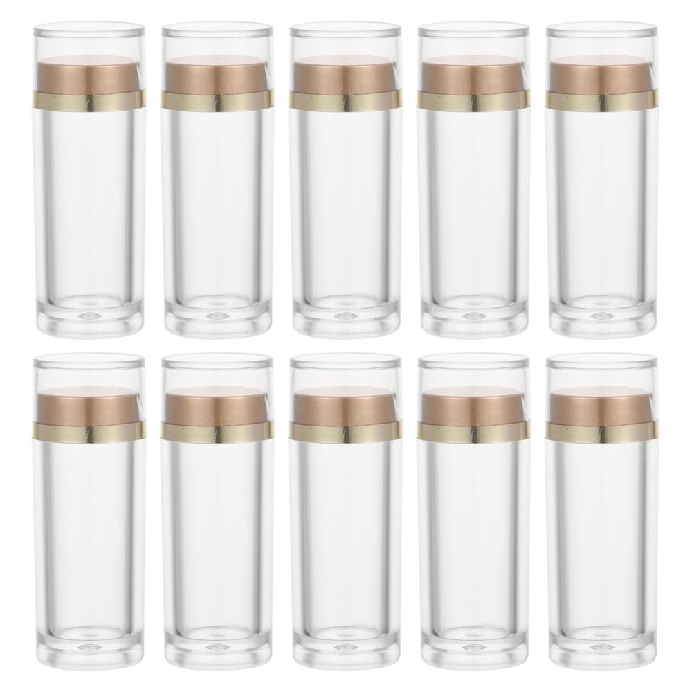FOMIYES Acrylic Capsule Storage Bottles Set - 10 Clear Small Plastic Containers with Lids for Pills Food Travel & Kitchen Organization - Compact Airtight Design for Home Use