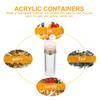 FOMIYES Acrylic Capsule Storage Bottles Set - 10 Clear Small Plastic Containers with Lids for Pills Food Travel & Kitchen Organization - Compact Airtight Design for Home Use view 2