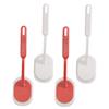 minkissy 4pcs Long Handle Cleaning Sponge Brush for Toilet Wall and Floor Durable Scrubber for Home Kitchen and Bathroom Cleaning Lightweight and Portable Dark Red White view 1