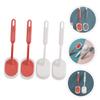 minkissy 4pcs Long Handle Cleaning Sponge Brush for Toilet Wall and Floor Durable Scrubber for Home Kitchen and Bathroom Cleaning Lightweight and Portable Dark Red White view 2