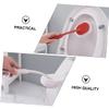 minkissy 4pcs Long Handle Cleaning Sponge Brush for Toilet Wall and Floor Durable Scrubber for Home Kitchen and Bathroom Cleaning Lightweight and Portable Dark Red White view 4