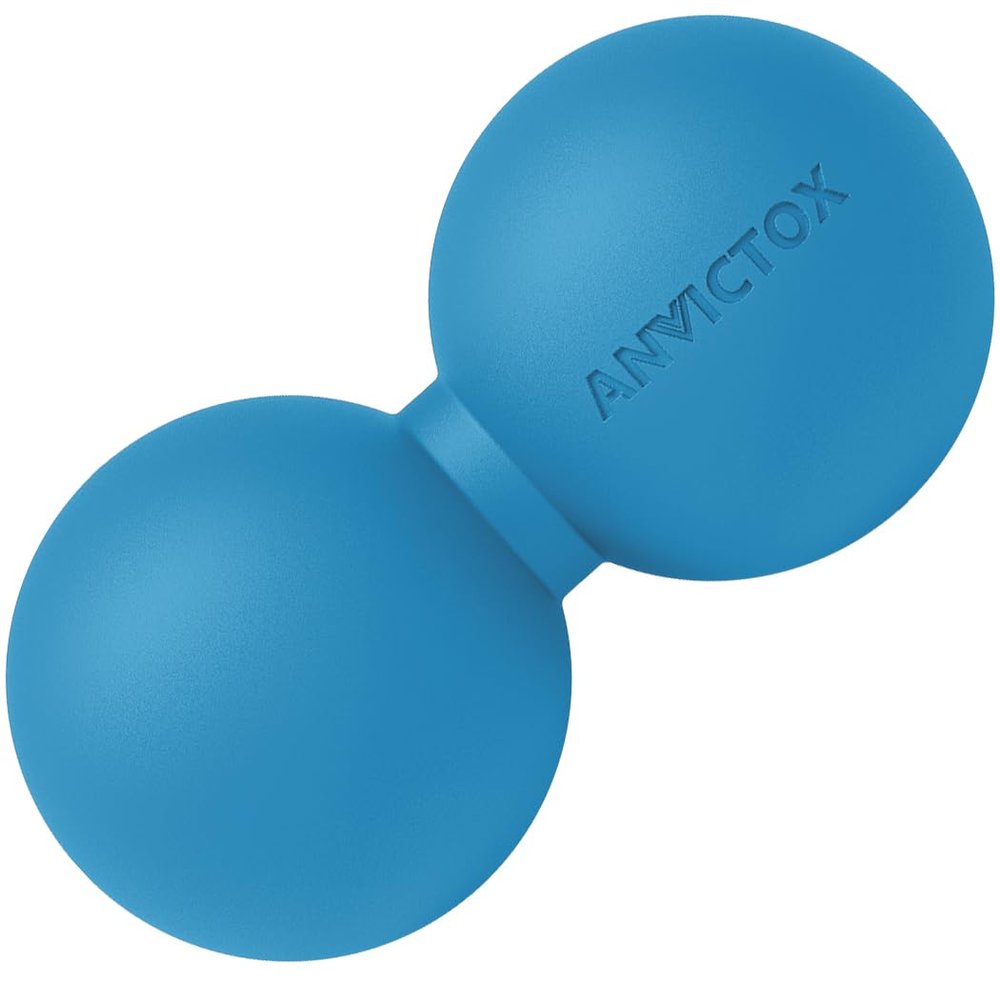 ANVICTOX Peanut Massage Ball,Double Lacrosse Ball for Neck and Back,Medium Density Myofascial Release Massager Ball for Deep-Tissue Massage Muscle Knots Yoga Therapy