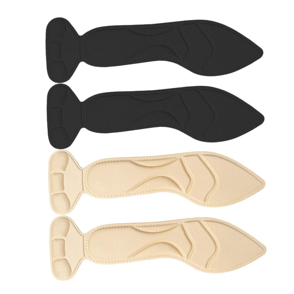 2pairs High Heel Insoles for Women Breathable Sweat-Absorbent Cushions Soft Sponge Foot Pads for Comfort All Shoes