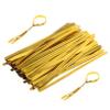 FRCOLOR 800pcs Gold Zip Ties Twist Ties for Bread Candy Bags Reusable Wrapping for Party Treat Bags Shiny Festive view 1