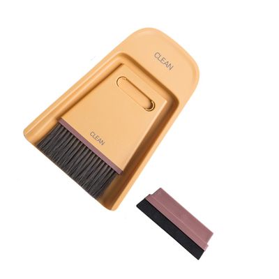 Beaupretty 1set Mini Broom and Dustpan for Efficient Desktop Cleaning Compact Soft Bristle Sweeper for Use Yellow