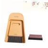 Beaupretty 1set Mini Broom and Dustpan for Efficient Desktop Cleaning Compact Soft Bristle Sweeper for Use Yellow view 2