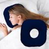 Wuronsa Ear Piercing Pillow for Side Sleepers, Pillow with an Ear Hole for CNH and Ear Pain Ear Inflammation Pressure Sores, O-Shaped Side Sleeping Pillow, Ear Guard Pillow (Ink-Blue) view 1